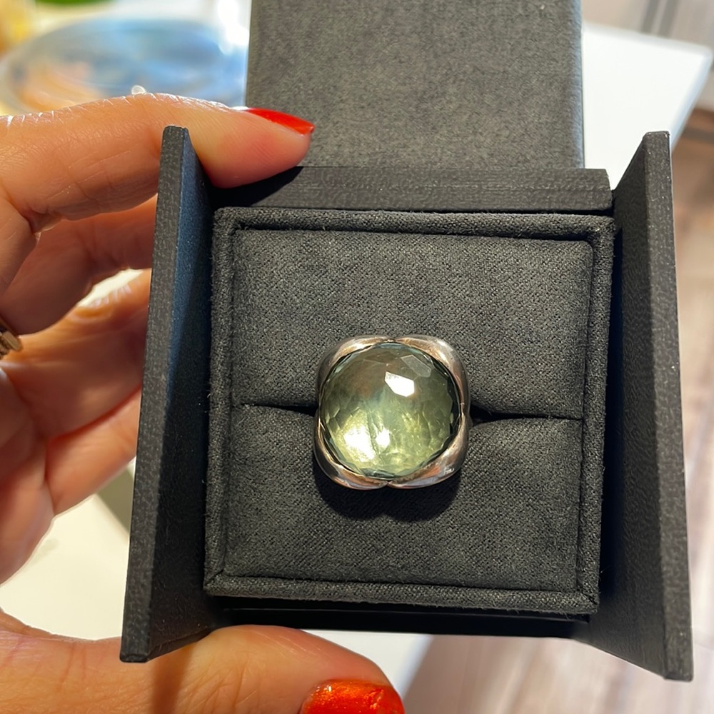 David Yurman Big Priosolite stone ring.
